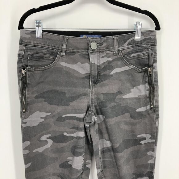 Democracy "Ab"solution Pants Womens 6 Camo Skinny Stretch Zipper Pockets Casual - Picture 2 of 15